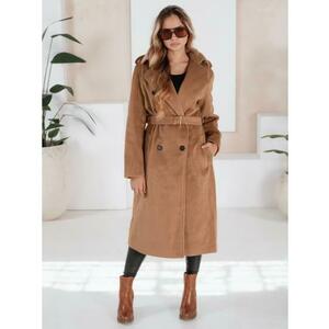 Női téli kabát, klasszikus trenchcoat, kamel kép