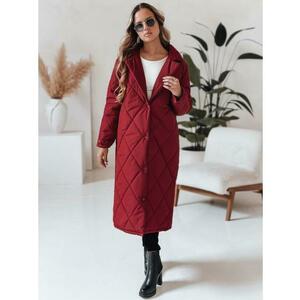 Női steppelt téli kabát WARMISSA bordó színben kép
