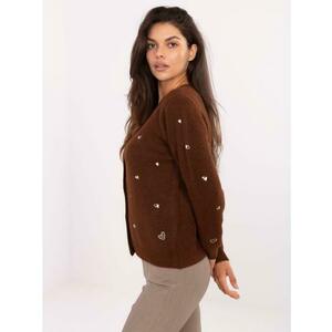 Barna kardigán gombokkal kép