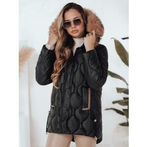 Női téli kabát LUMORE kapucnis, fekete kép