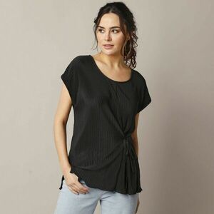 Tunika ing, pliszírozott fényes kötött anyagból kép