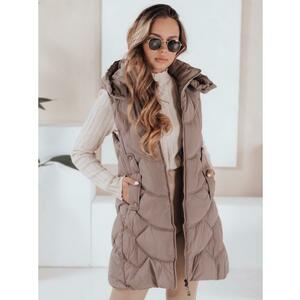 Női steppelt mellény szigeteléssel, latte kép