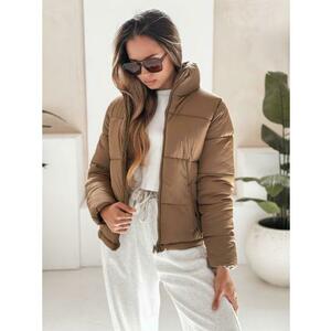 Női steppelt téli kabát LAROSE sötét bézs kép