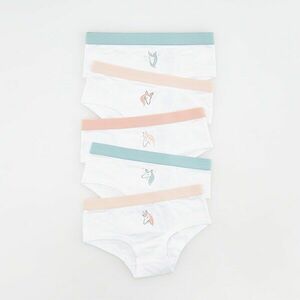 Reserved - 5 pamutban gazdag bugyi - Fehér kép