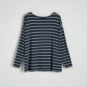 Reserved - Csíkos blúz - Tengerészkék kép