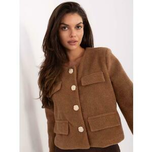 Camel színű kabát imitált zsebekkel RUE PARIS kép