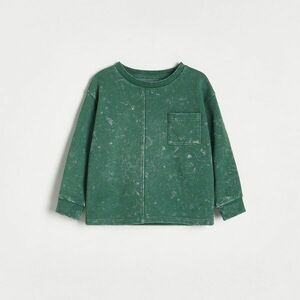 Reserved - Oversized hosszú ujjú póló zsebbel - Türkiz kép