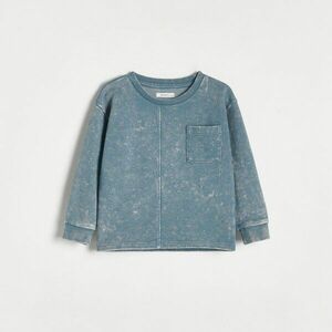 Reserved - Oversized hosszú ujjú póló zsebbel - Türkiz kép