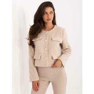 Világos bézs kabát díszgombokkal RUE PARIS kép