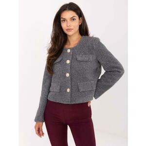 Sötét szürke elegáns kabát béléssel RUE PARIS kép