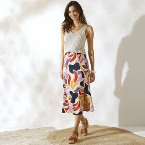 Hosszú szoknya mintával és elülső résszel kép