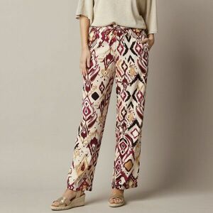 Légies, széles szárú nadrág nyomtatással kép