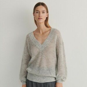 Reserved - Gyapjúkeverék pulóver - Világosszürke kép