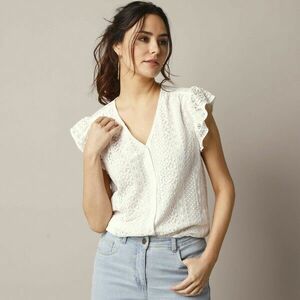 Ing blúz V-nyakú és csipkés blúz kép