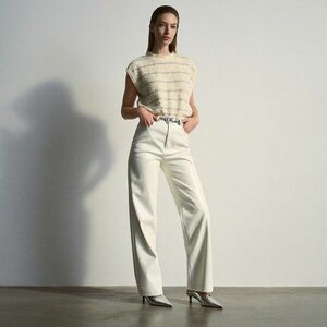 Reserved - Műbőr nadrág - Krém kép