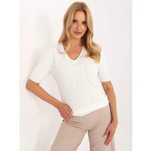 Világos bézs színű, egyszínű női pulóver kép