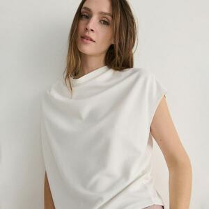 Reserved - Redőzött felső - Krém kép