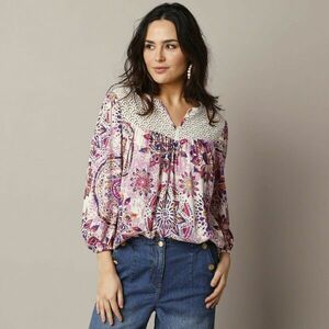 3/4 ujjú makramé blúz kép