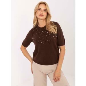 Porrózsaszín női pulóver rugalmas mandzsettával kép