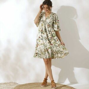 Rövid V-nyakú ruha kép