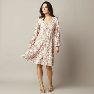 Rövid ruha mintás, rakott kötött anyaggal kép