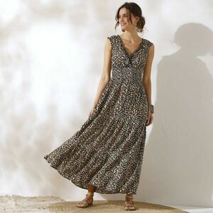 Hosszú ujjatlan nyomtatott ruha kép