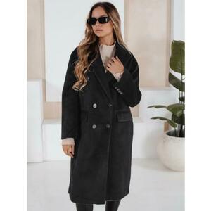 Női oversized fekete téli kabát kép