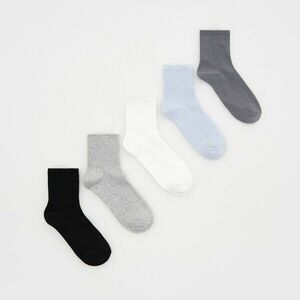 Reserved - 5 pár pamutban gazdag zokni - Szürke kép