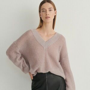 Reserved - Gyapjúkeverék pulóver - Bíbor kép