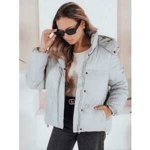 Női átmeneti kabát műbőrből COLLAR szürke kép