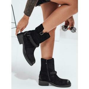 Női szarvasbőr bokacsizma, fekete kép