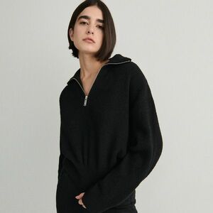 Reserved - Felső cipzáras garbóval - Fekete kép