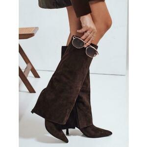 Női szarvasbőr cipő széles felsőrésszel, barna kép