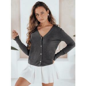 Női kardigán CHICGLOW, sötét szürke színű kép