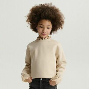 Reserved - Áttettsző elemes blúz - Bézs kép