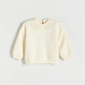 Reserved - Áttettsző elemes blúz - Krém kép