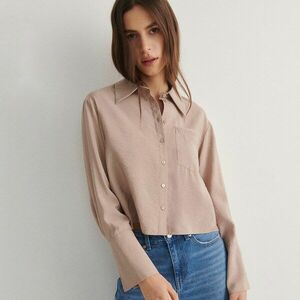 Reserved - Csillogó anyagú ing - Bézs kép