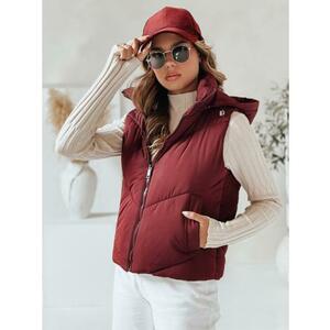 Női steppelt mellény LIKEHUGS bordó kép