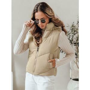 Női steppelt mellény LIKEHUGS bézs kép