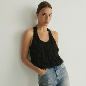 Reserved - Fodros top - Fekete kép