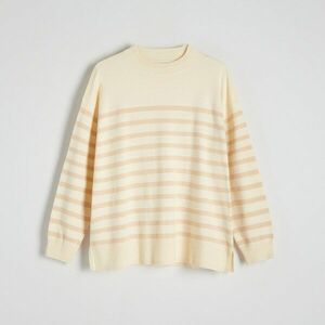 Reserved - Csíkos pulóver - Krém kép