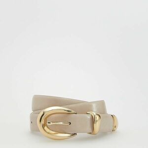 Reserved - Bőröv csattal - Krém kép