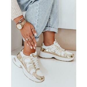 Női lapos talpú tornacipő GLISSWALK arany kép