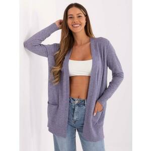 Világos lila kardigán viszkóz keverékkel kép