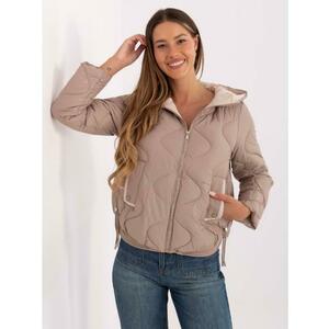 Sötét bézs átmeneti kabát lehúzható mandzsettákkal kép