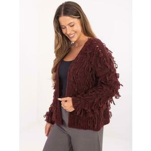 Burgundi kardigán boho stílusban RUE PARIS kép