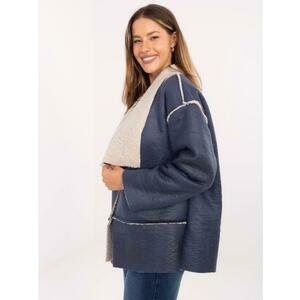 Tengerész kék női kabát medvecsapás béléssel kép