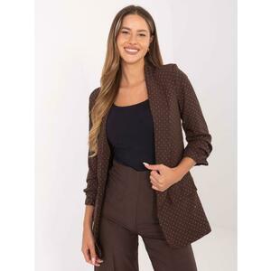 Barna elegáns kabát strassokkal kép