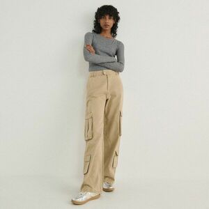 Reserved - Széles szárú nadrág - Bézs kép