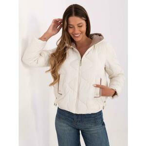 Ekru rövid steppelt kabát kép